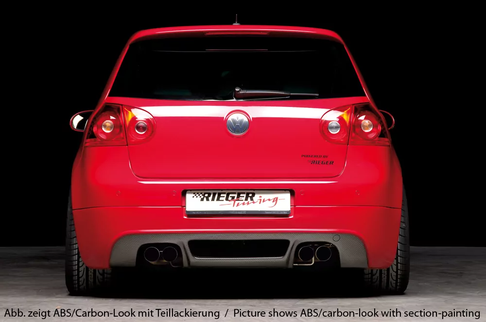 Rieger Heckansatz für VW Golf 5 - 3-tür.  für Golf 5 und Golf 5 GTI carbon optik