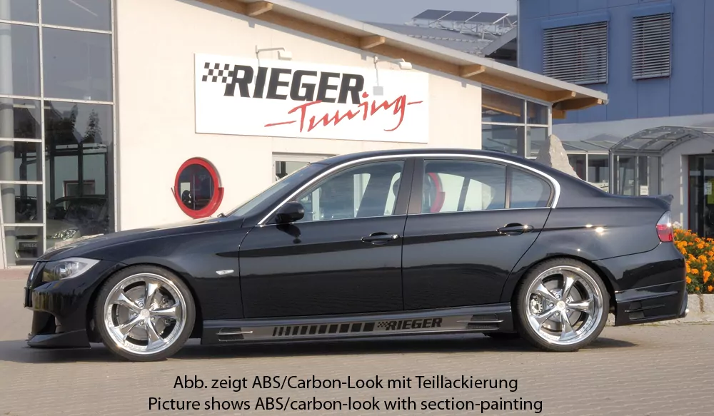 Rieger Seitenschweller rechts  carbon look für BMW 3er E90  09.08- (ab Facelift) LCI