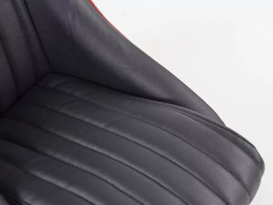 FK Oldtimersitze Auto Vollschalensitze Set Montgomery im Retro-Look schwarz/rot