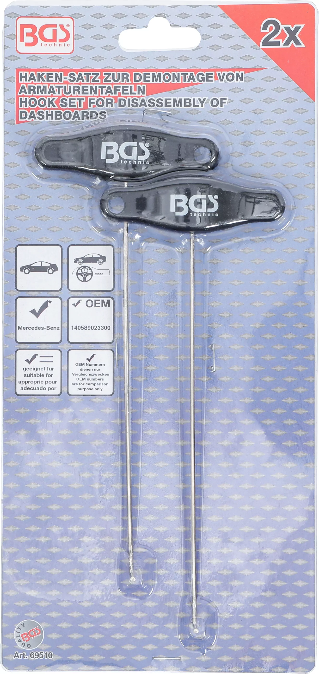 Haken-Satz zur Demontage von Mercedes-Benz-Armaturentafeln | 2-tlg.