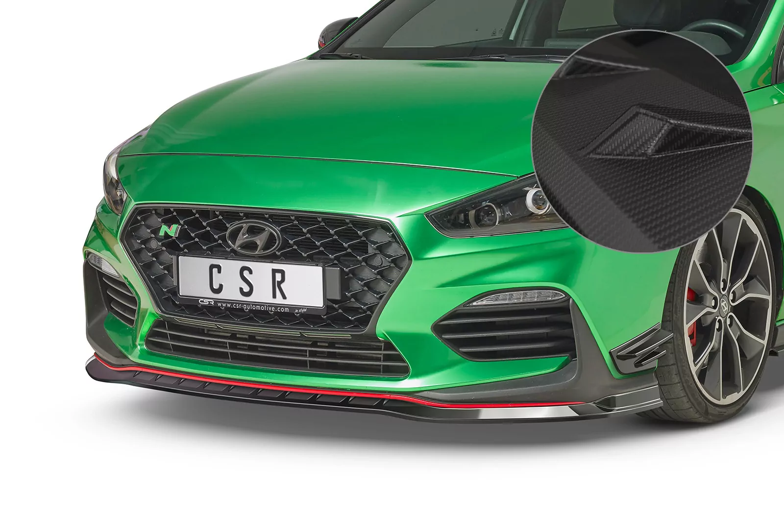 Cup-Spoilerlippe mit ABE für Hyundai I30 N (PD) CSL479-M Carbon Look (matt)