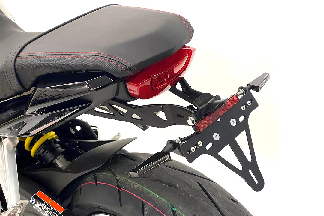 alpha Technik Kennzeichenhalter für Honda CB650R / CB650RA und CBR650R / CBR650RA ab Modelljahr 2021
