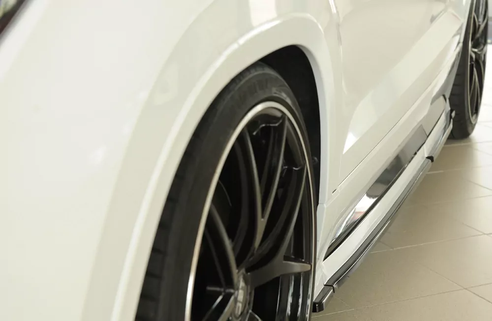 Rieger Seitenschweller links ansatz (3-tlg.) matt schwarz für Seat Ateca Cupra (5FP)  09.18-07.20 (bis Facelift)