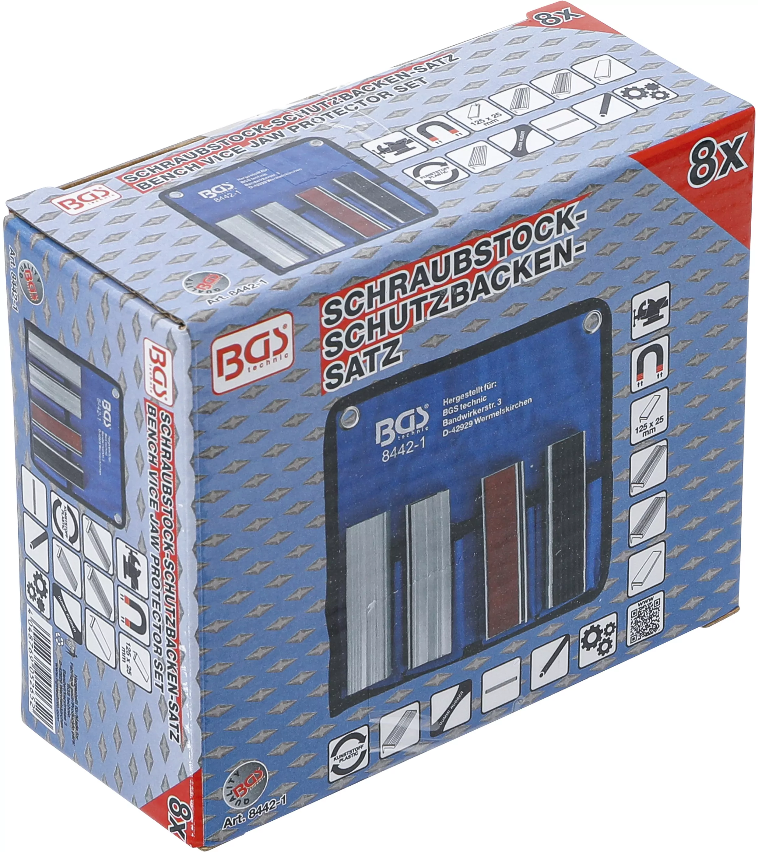 Schraubstock-Schutzbacken-Satz | Aluminium | 125 mm | 8-tlg.