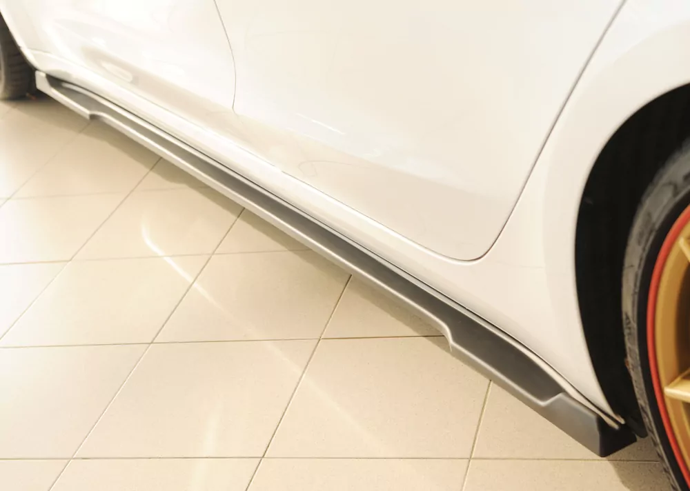 Rieger Seitenschweller links ansatz matt schwarz für Tesla Model 3  (003)  10.23- (ab Facelift)