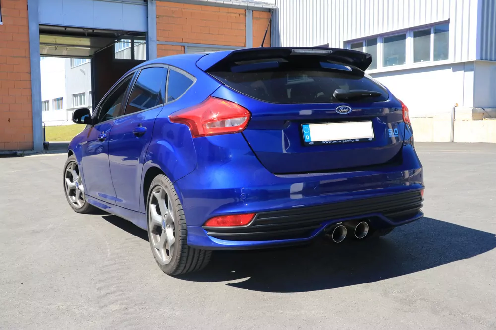 Ford Focus III ST Fließheck  Endschalldämpfer quer Ausgang mittig - 2x100 Typ 25 mittig