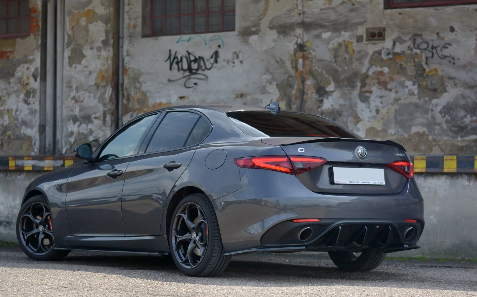 Heck Ansatz Flaps Diffusor Passend Für Diffusor Passend Für ALFA ROMEO GIULIA VELOCE  Schwarz Hochglanz Schwarz Hochglanz