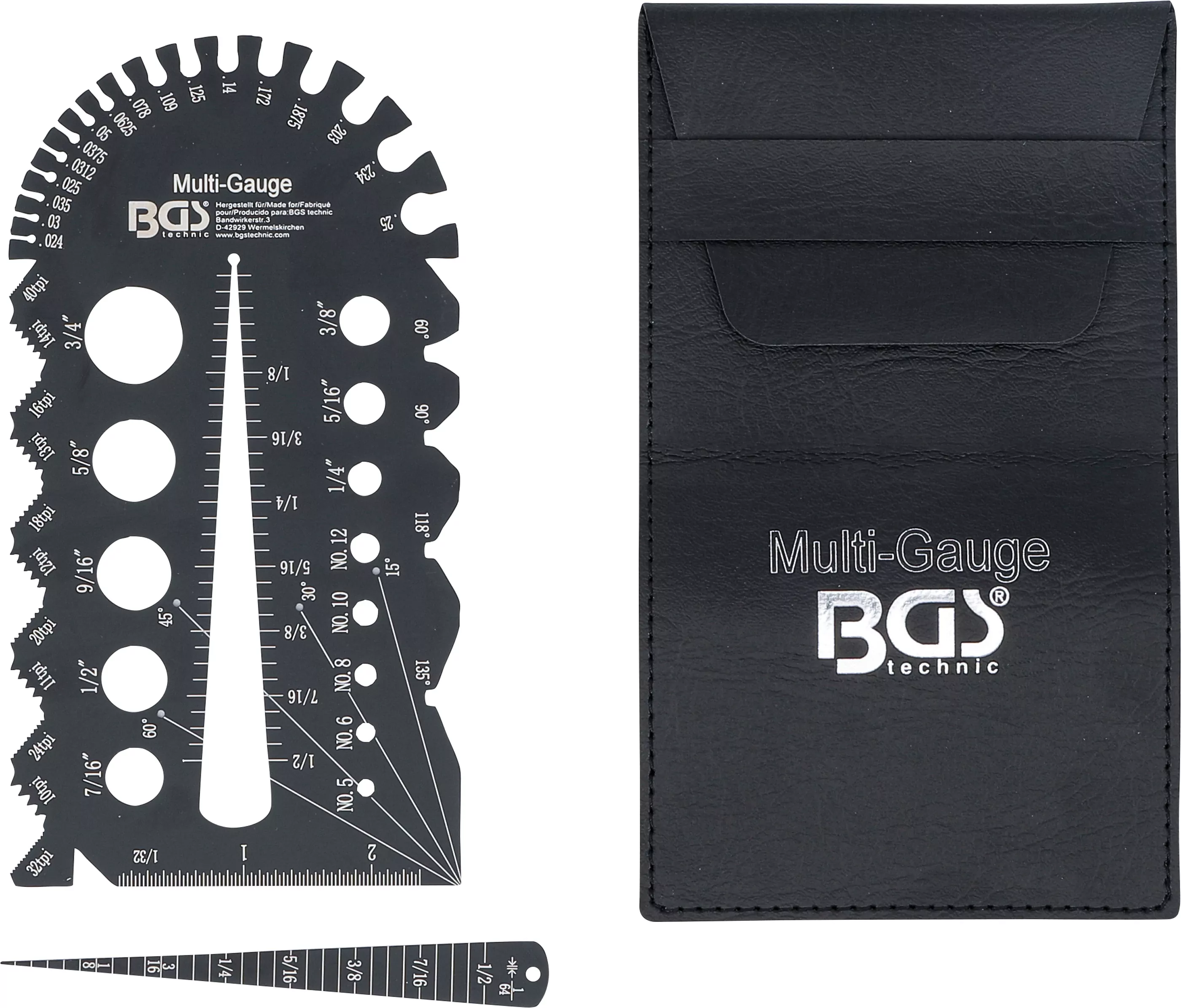 Schrauben- und Gewindeschablone | Zollgrößen | 1/4 - 2"