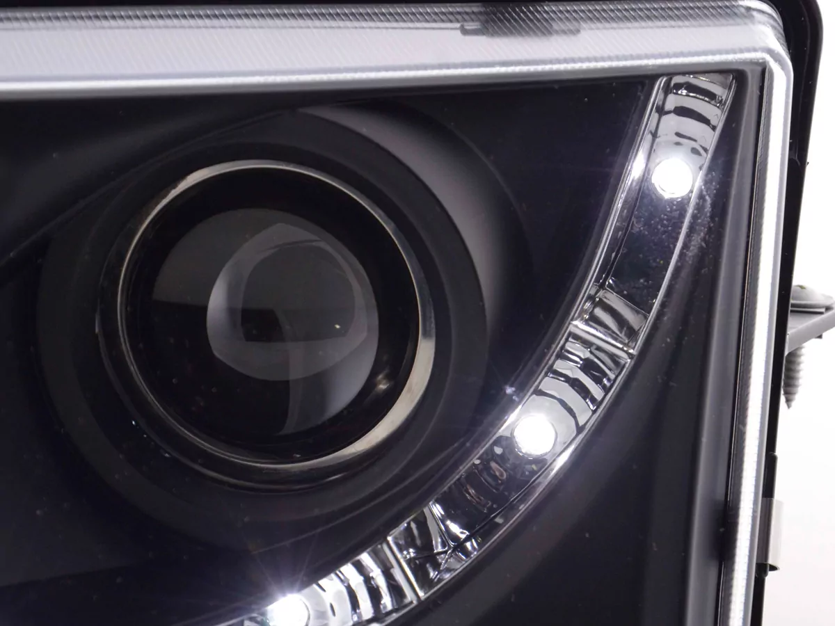 Scheinwerfer Set Daylight LED TFL-Optik Volvo S40/V40 Typ V Bj. 96-04 schwarz