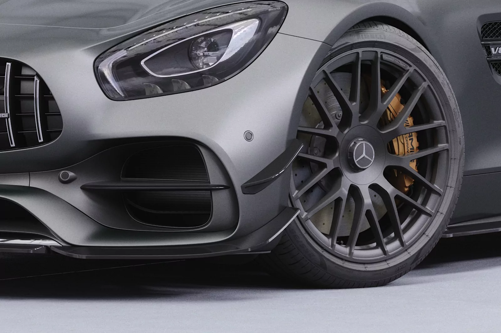 Performance Flaps für Mercedes-Benz AMG GT (190) FP034 Schwarz Strukturiert