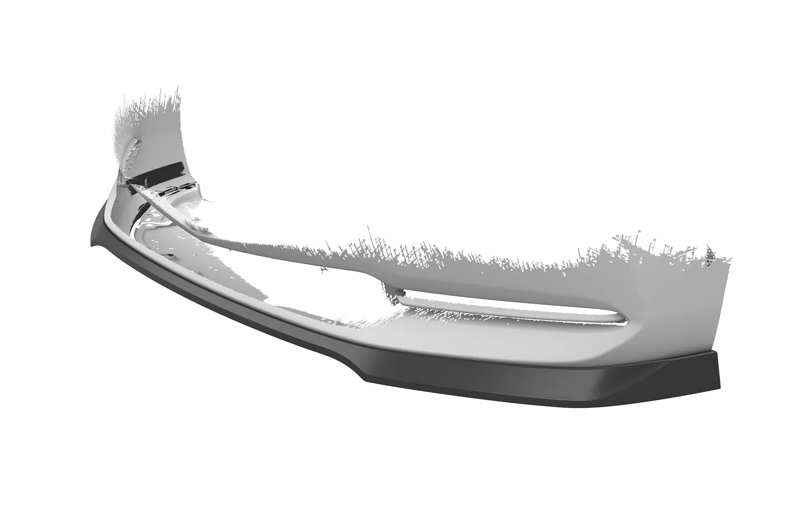 Cup-Spoilerlippe mit ABE für Mazda 2 (Typ DJ) CSL789 Schwarz Strukturiert