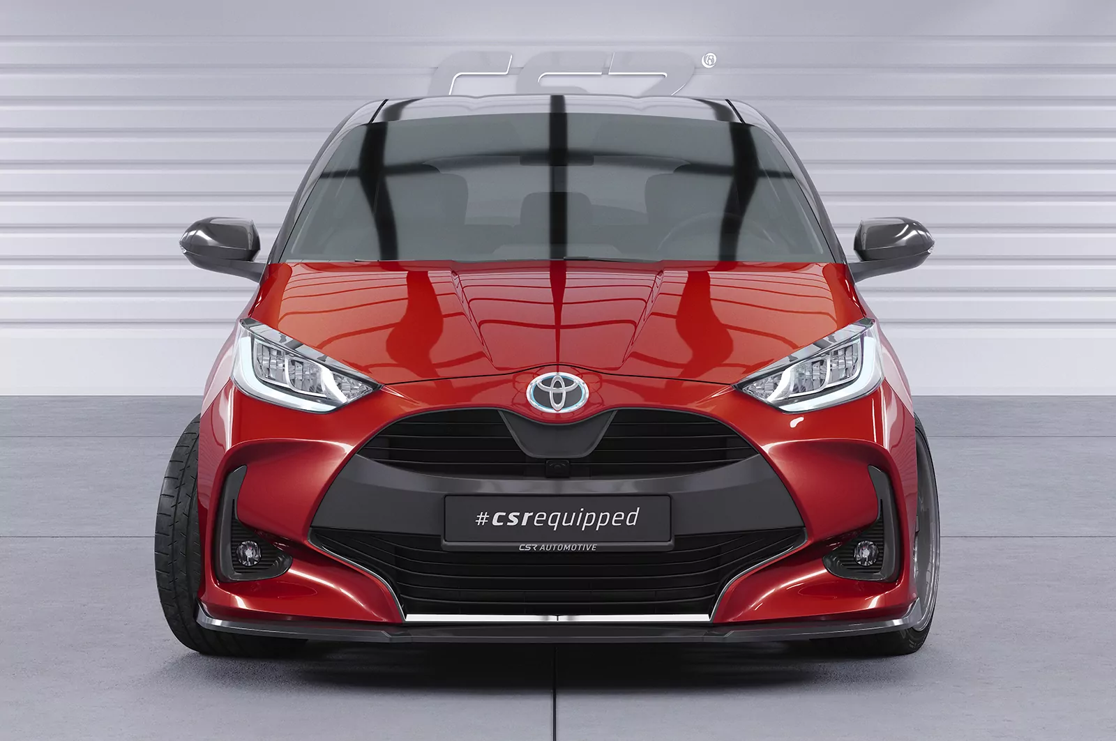 Cup-Spoilerlippe mit ABE für Toyota Yaris (XP21) CSL765 Schwarz Strukturiert