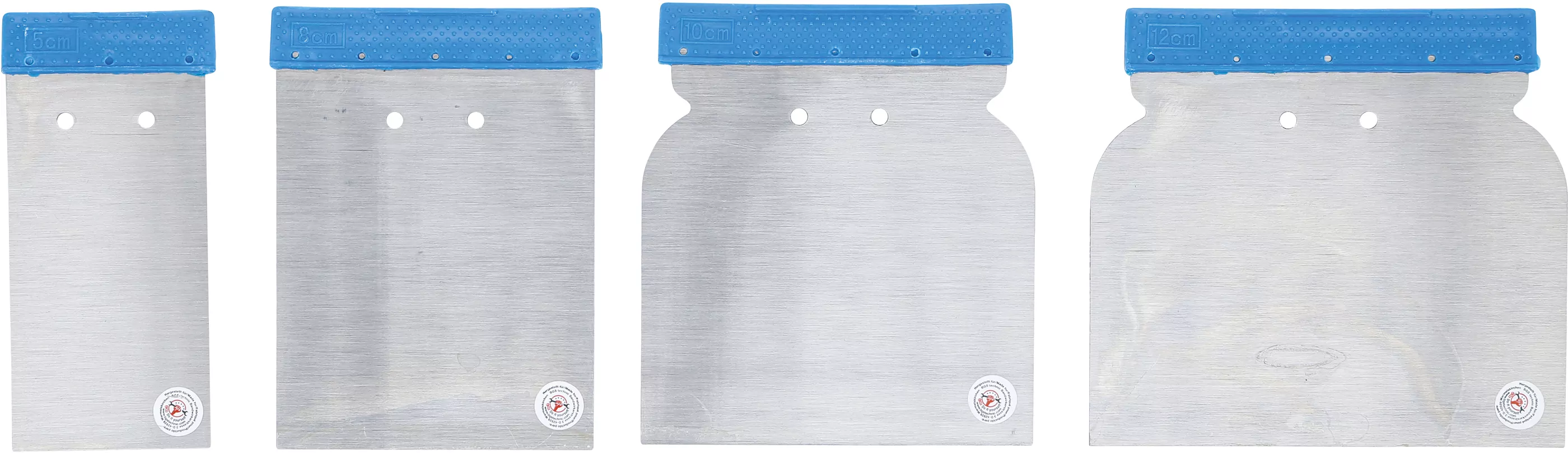 Japan-Spachtel-Satz | Federbandstahl | 50 / 80 / 100 / 120 mm | 4-tlg.