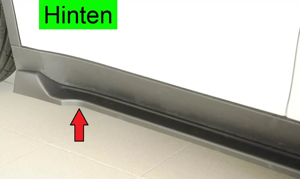 Rieger Seitenschweller rechts ansatz matt schwarz für Tesla Model Y  (003)  03.20-