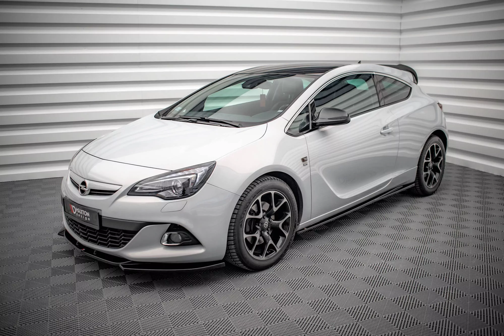 Seitenschweller Ansatz Für Opel Astra GTC OPC-Line J Schwarz Hochglanz
