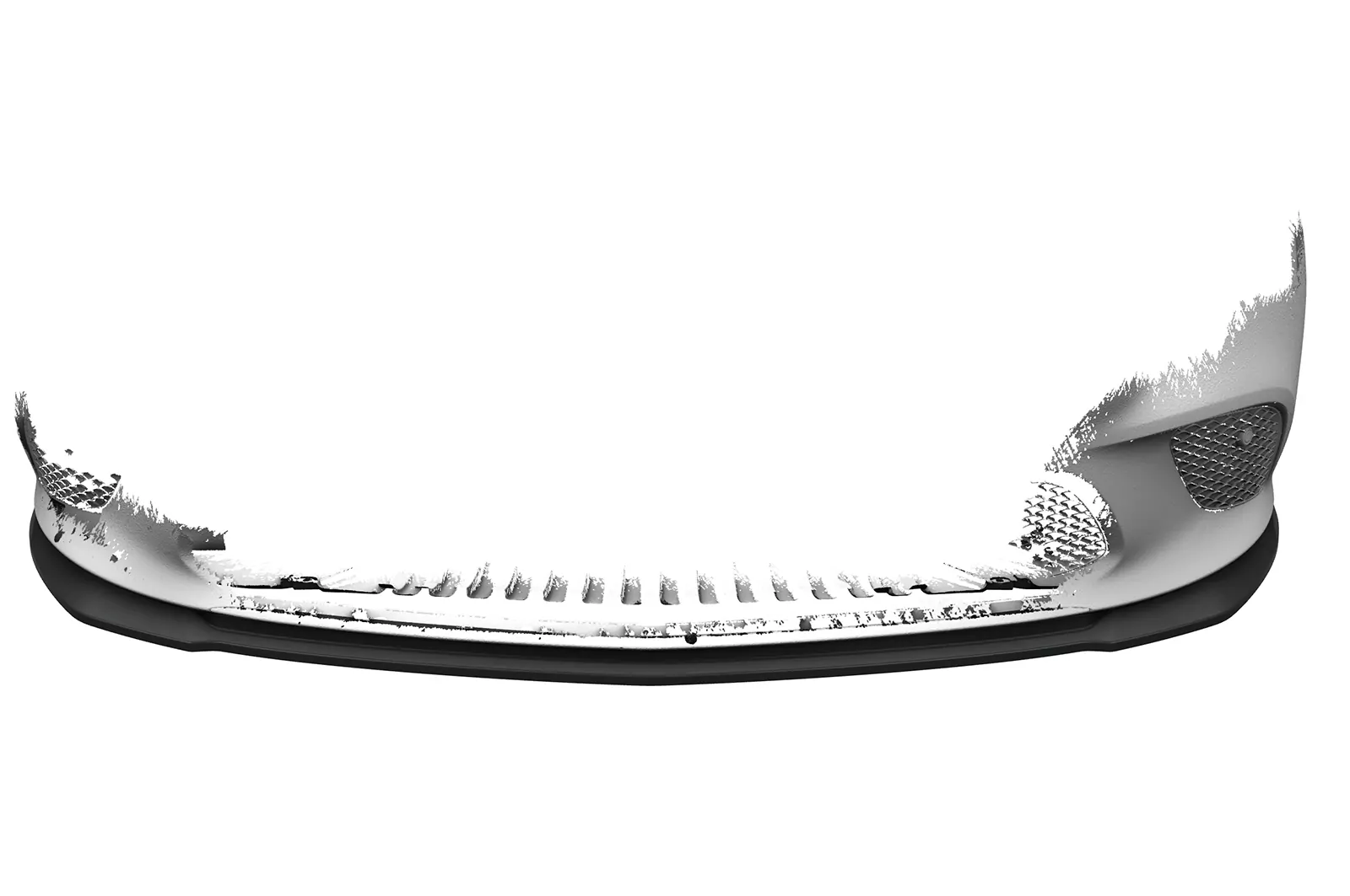 Cup-Spoilerlippe mit ABE für Mercedes Benz CLS (C257) CSL599 Schwarz Strukturiert