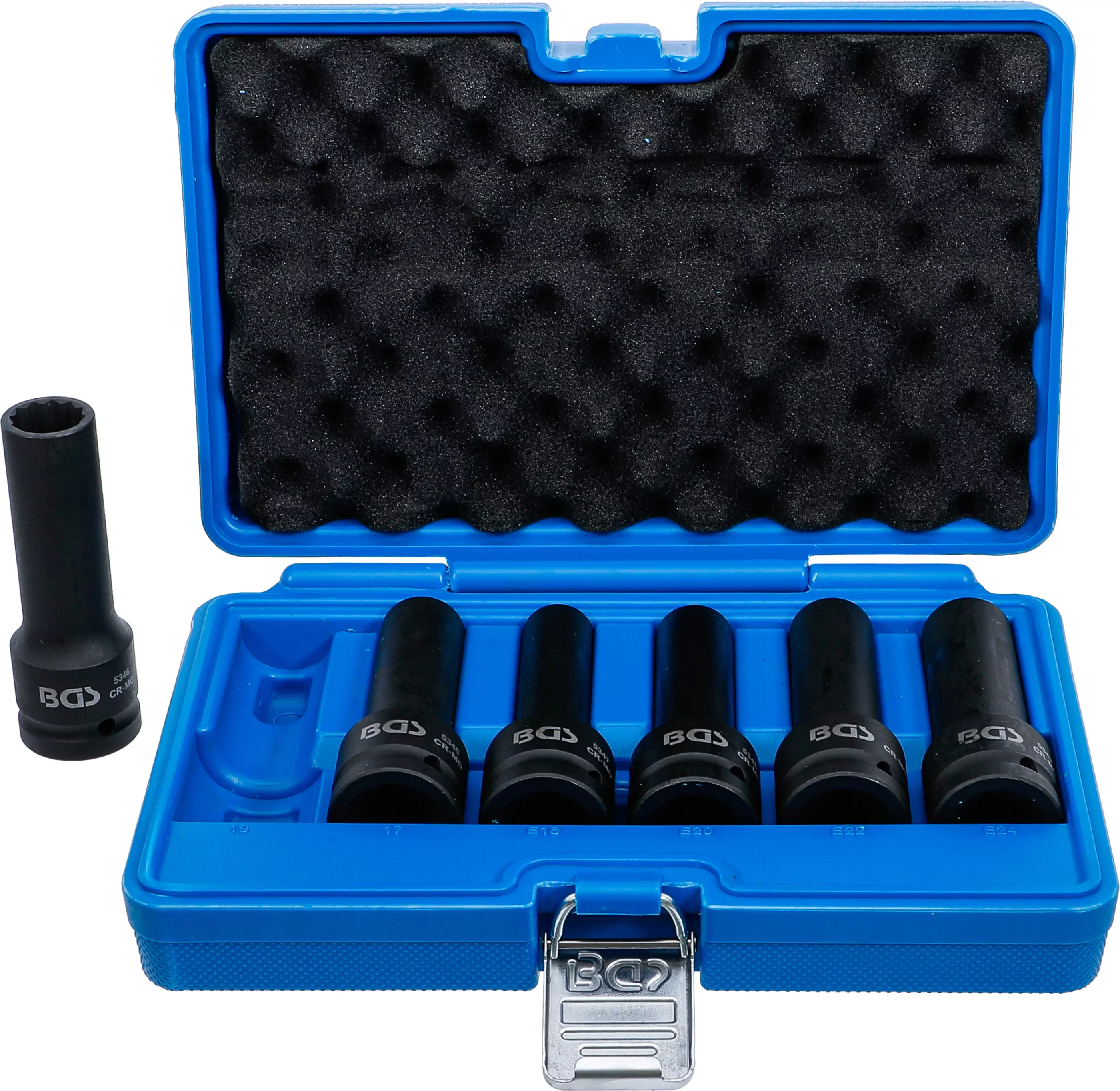 Kraft-Steckschlüssel-Einsatz-Satz E-Profil, Zwölfkant | Antrieb Innenvierkant 20 mm (3/4") | 6-tlg.