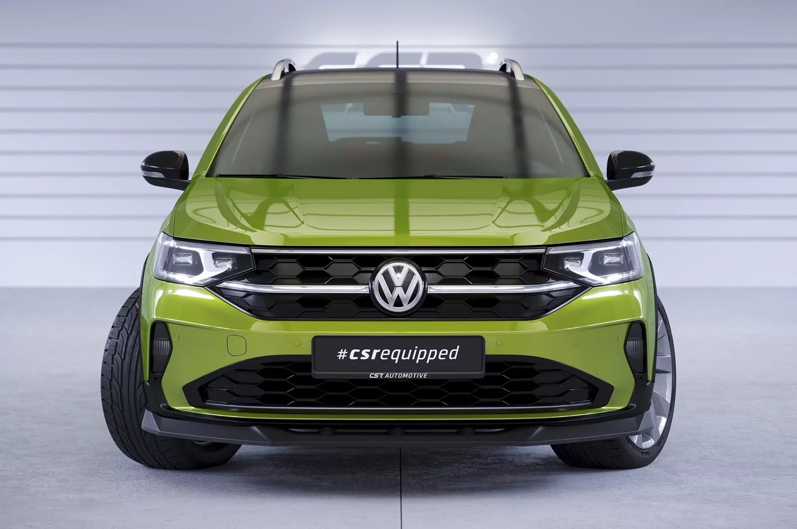 Cup-Spoilerlippe mit ABE für VW Taigo (Typ CS) CSL703 Schwarz Strukturiert