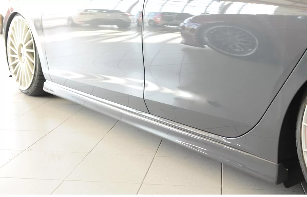 Rieger Seitenschweller links  (XS) matt schwarz für VW Leon (5F) 5-tür. (ST/Kombi) 01.17- (ab Facelift)