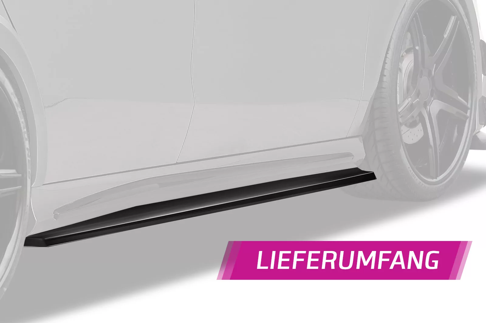 Seitenschweller für Mercedes Benz CLA C117 X117 Lackierfreundlich (schwarz matt)