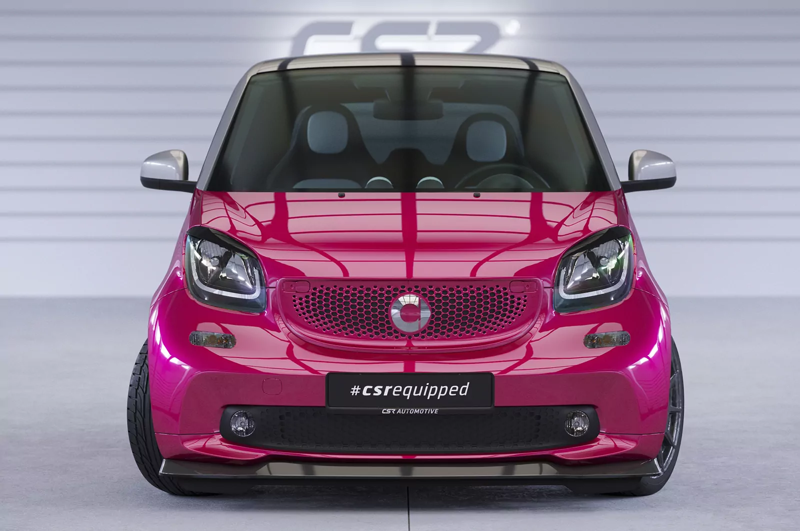 Cup-Spoilerlippe mit ABE für Smart Fortwo 453 CSL519 Schwarz Strukturiert
