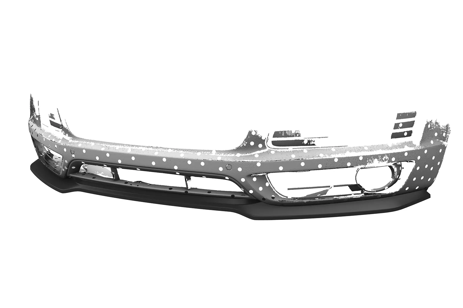 Cup-Spoilerlippe mit ABE für Audi Q7 (4L) S-Line CSL515 Schwarz Strukturiert