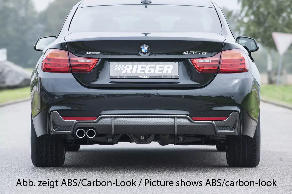 Rieger Heckeinsatz für BMW 4er F33  (3C) | Cabrio 03.13-06.15 (bis Facelift) nur für M-Paket-Heckschürze