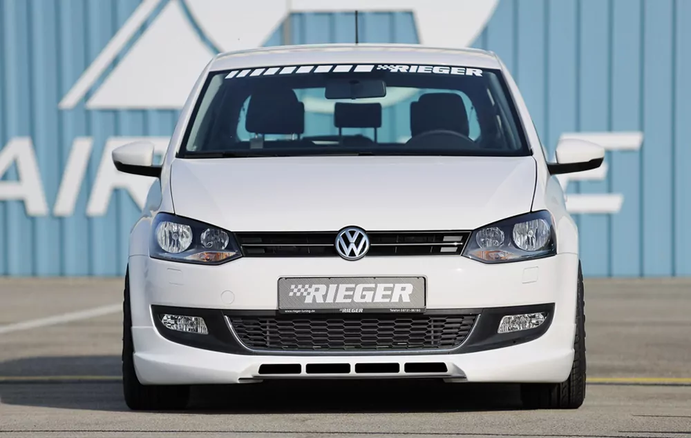Rieger Spoilerlippe für VW Polo 6 (6R) - 5-tür. 04.09-01.14 (bis Facelift) carbon optik