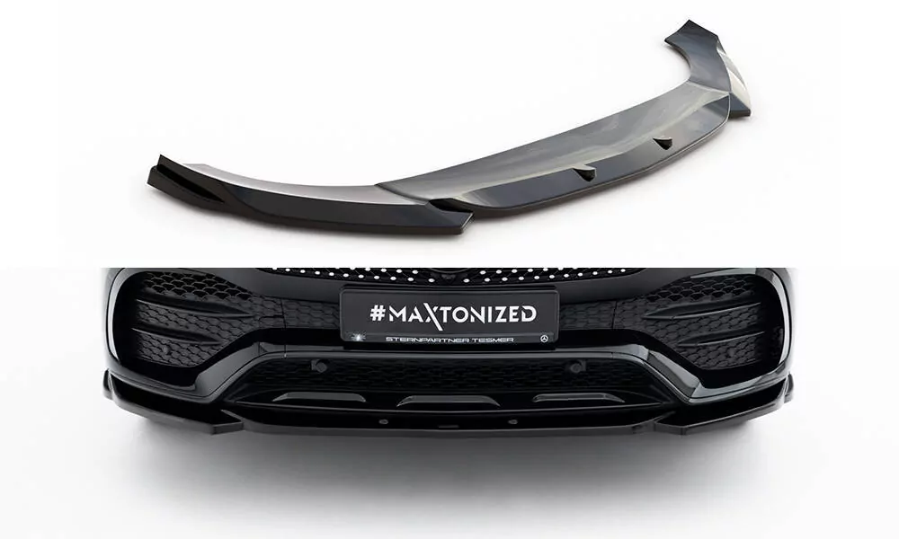 Front Ansatz Für Mercedes-AMG / AMG-Line GLE Coupe / SUV C167 / W167 Schwarz Hochglanz