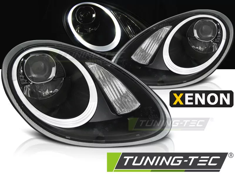 XENON HEADLIGHTS BLACK fits PORSCHE BOXSTER / CAYMAN 987 05-08