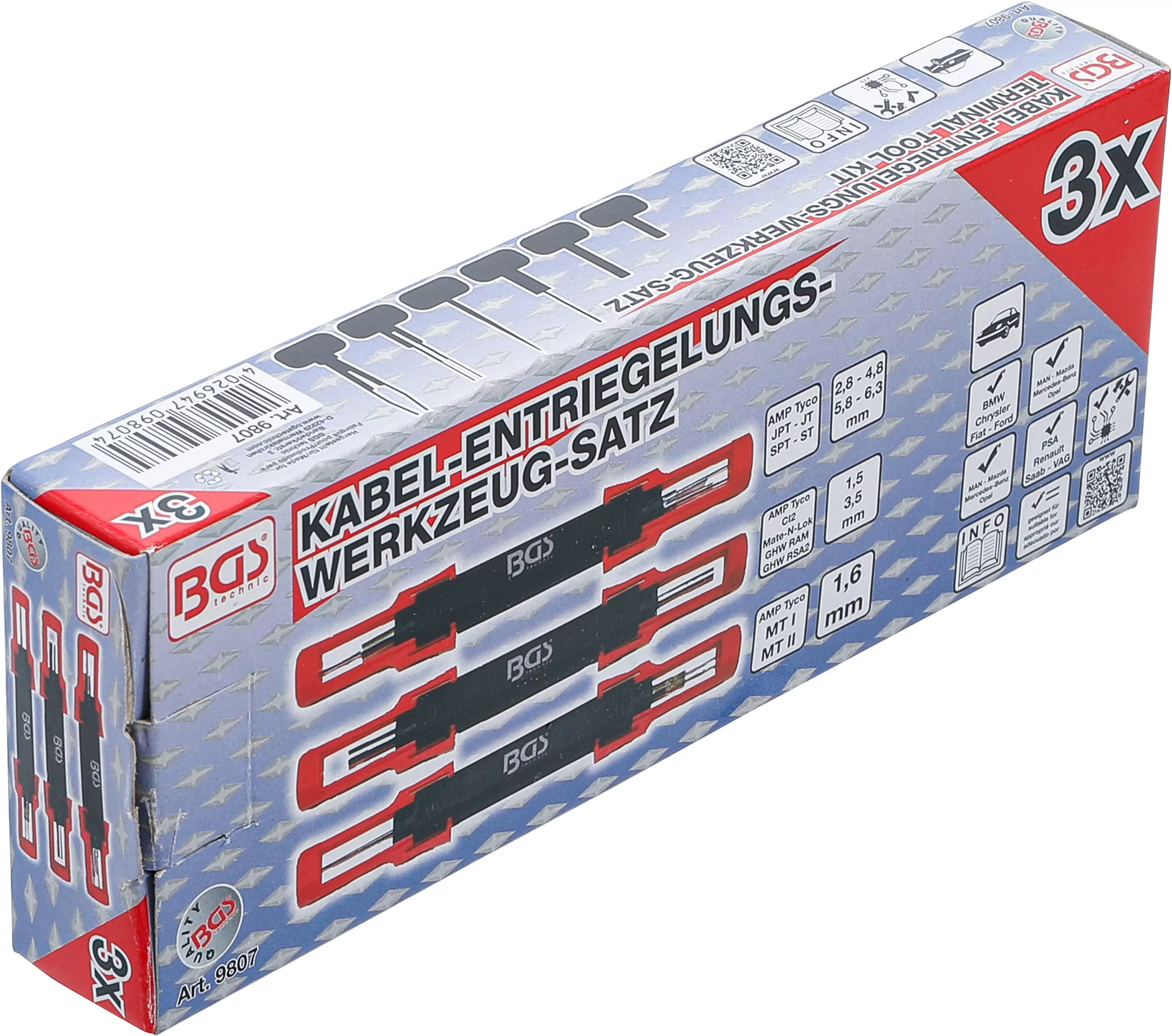 Kabel-Entriegelungswerkzeug-Satz | universal | 3-tlg.