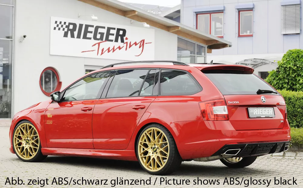 Rieger Heckeinsatz für Skoda Octavia RS (5E) | Lim. 06.13-01.17 (bis Facelift) bei Bestellung bitte genaue Motorisierung angeben!