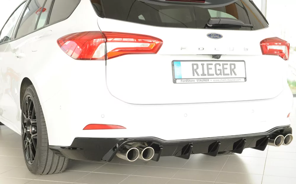Rieger Heckeinsatz glanz schwarz für Ford Focus 4 ST (DEH) 5-tür. (Turnier) 04.22- (ab Facelift)