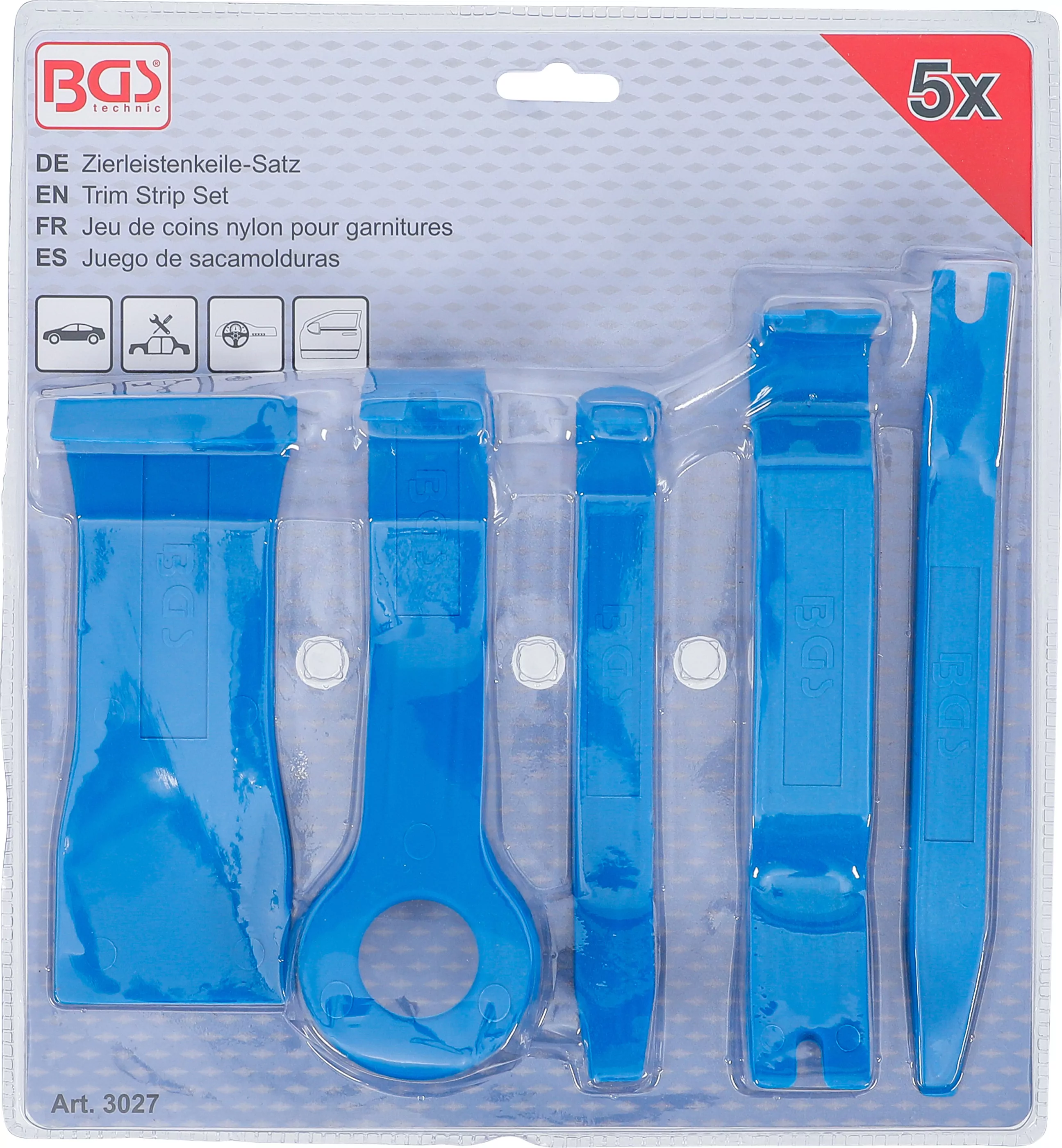 Zierleistenkeile-Satz | verschiedene Formen | 5-tlg.