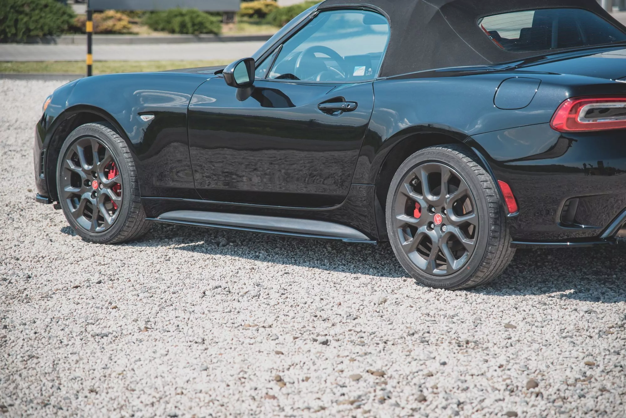 Seitenschweller Ansatz Passend Für Fiat 124 Spider Abarth Schwarz Hochglanz