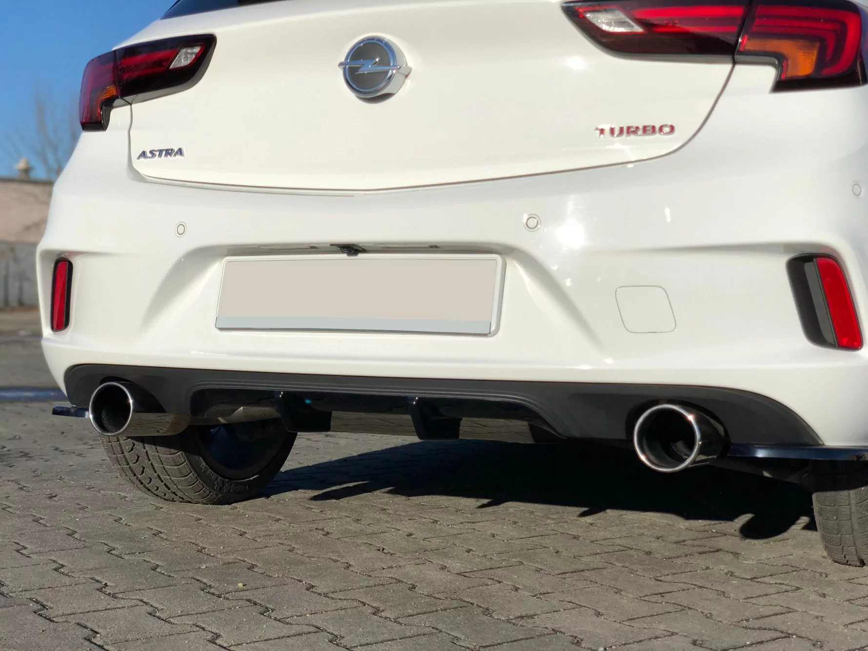Heck Ansatz Flaps Diffusor Passend Für Passend Für OPEL ASTRA K OPC-LINE Schwarz Hochglanz Schwarz Hochglanz