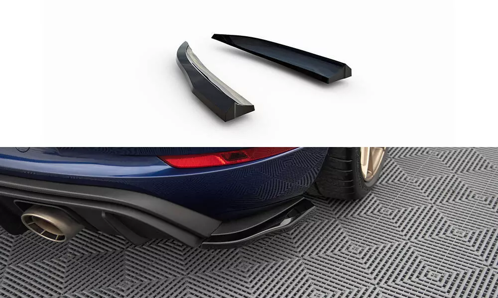 Heck Ansatz Flaps Diffusor Für Porsche 718 Cayman GT4 RS 982c Schwarz Hochglanz