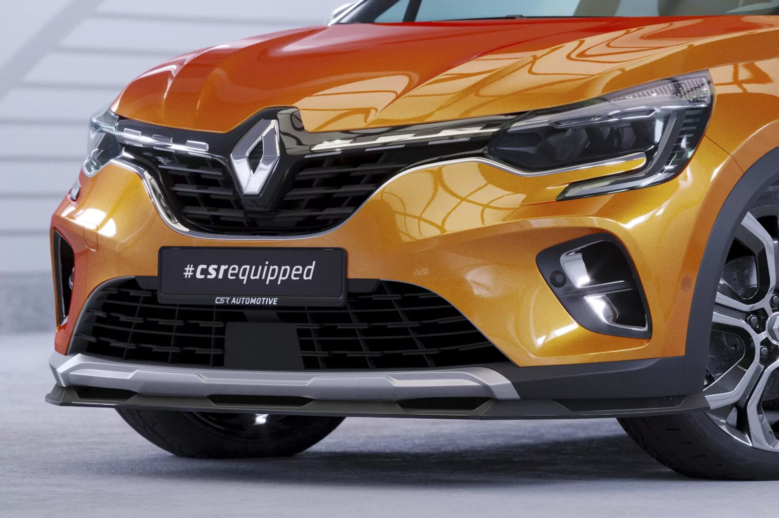 Cup-Spoilerlippe mit ABE für Renault Captur 2 CSL637 Schwarz Strukturiert