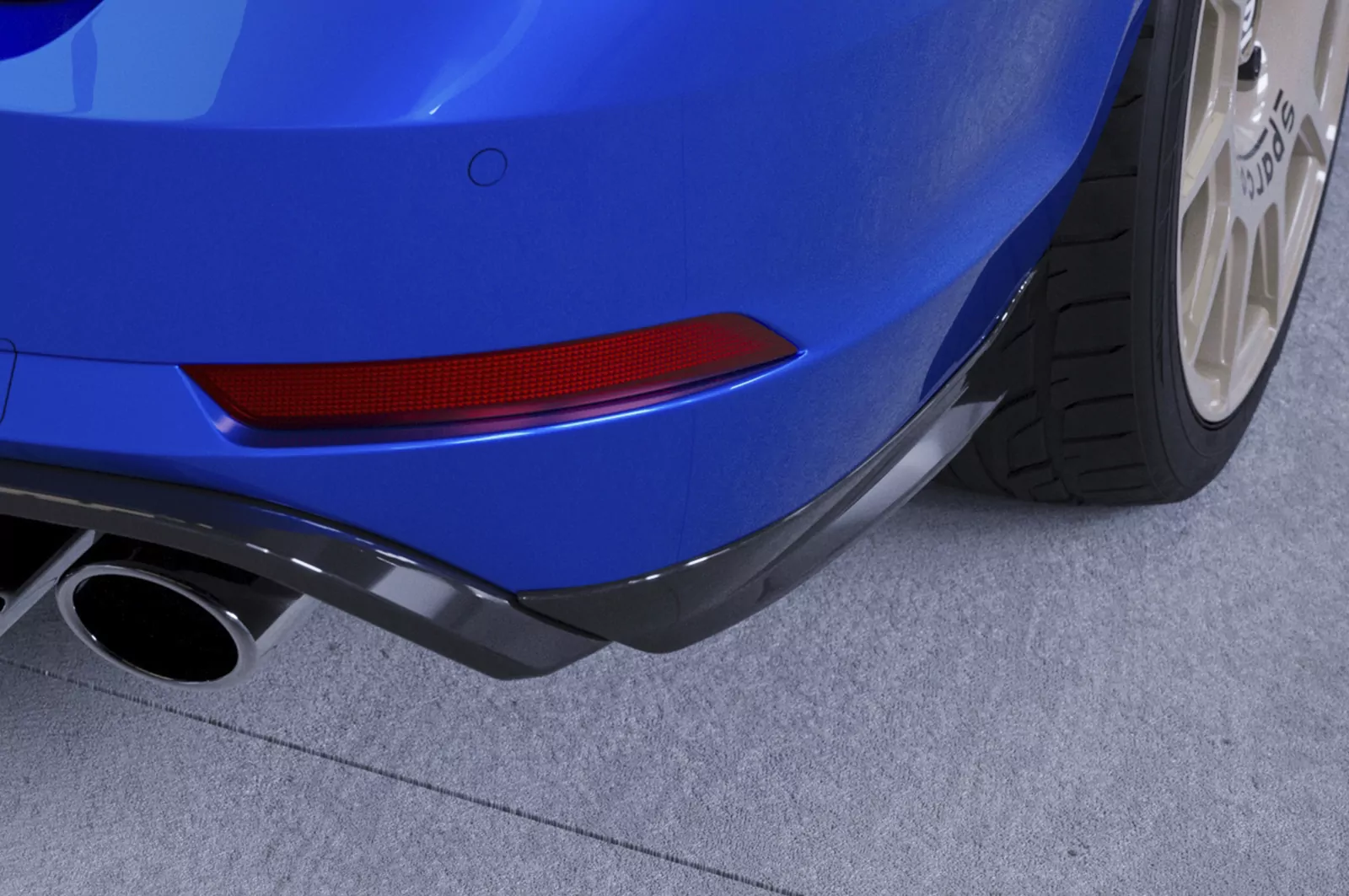 Heckansatz für VW Golf 7 Variant HA295 Schwarz Strukturiert