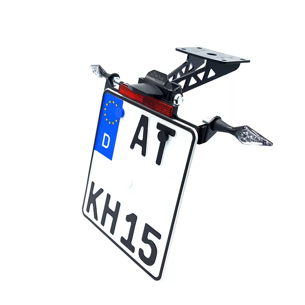 alpha Technik Kennzeichenhalter für Yamaha MT-07, TYP RM33, RM34, Modelljahr 2021-