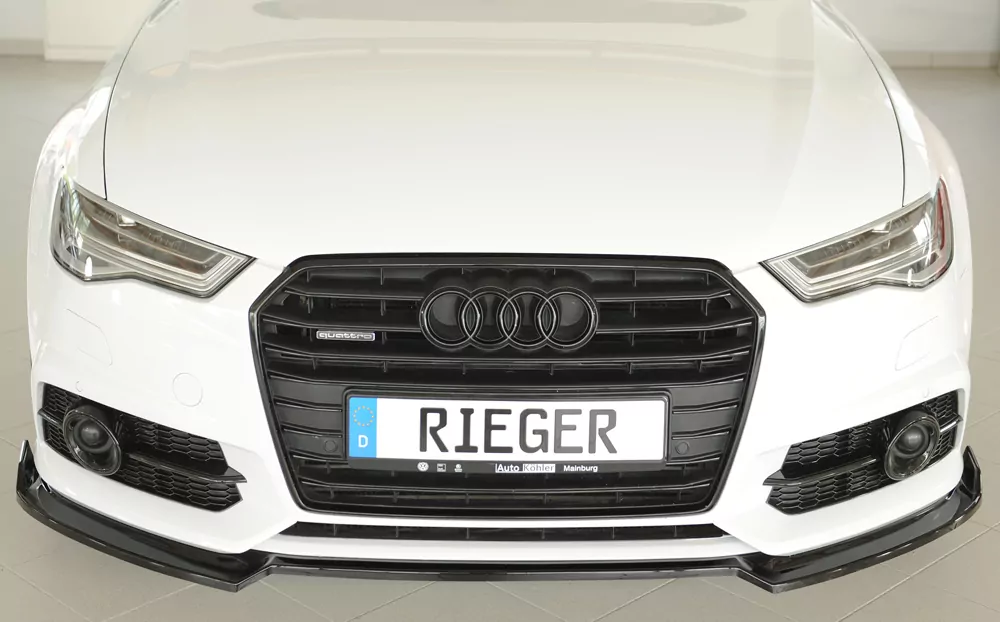 Rieger Spoilerschwert glanz schwarz für Audi A6 S6 (4G/C7) Lim. 09.14- (ab Facelift)