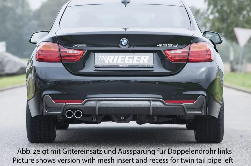 Rieger Heckeinsatz für BMW 4er F36  (3C) | Gran Coupé (5-tür.) 05.14-06.15 (bis Facelift) nur für M-Paket-Heckschürze