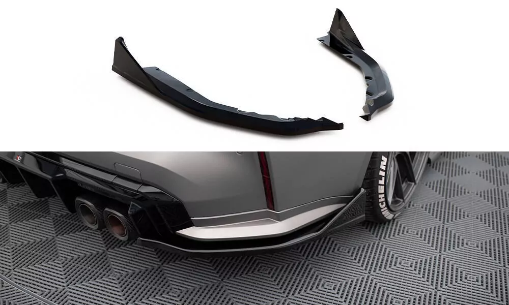 Heck Ansatz Flaps Diffusor V.5 Für (FĂĽr Heckansatz V.1)  BMW M4 G82 Schwarz Hochglanz