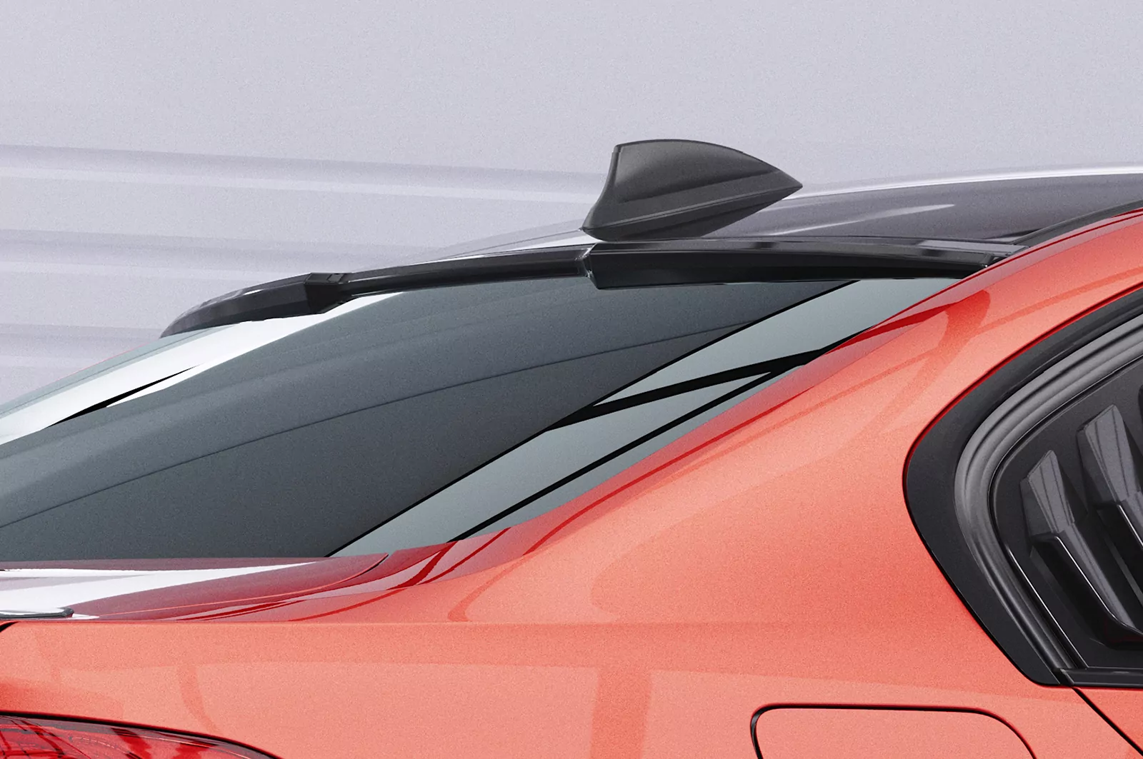 Heckscheibenblende für BMW 3er F30 / M3 F80 Limousine HSB125 Schwarz Strukturiert