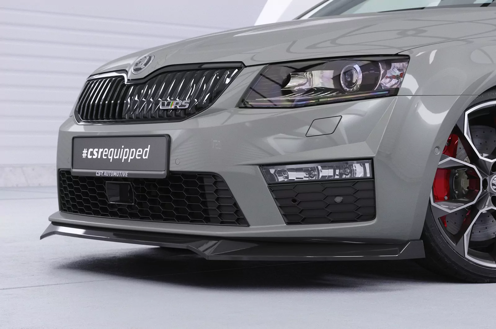 Cup-Spoilerlippe mit ABE für Skoda Octavia 3 (Typ 5E) RS CSL150 Schwarz Strukturiert
