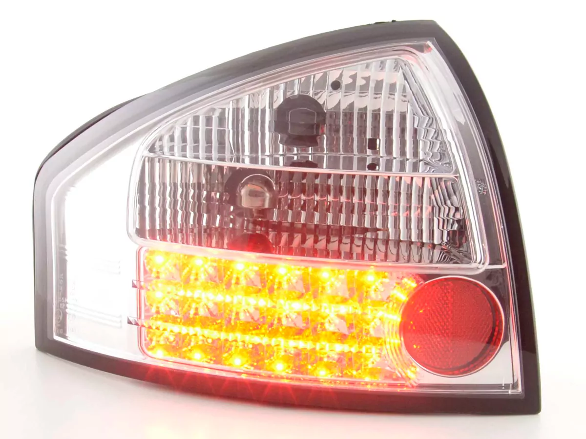 LED Rückleuchten Set Audi A6 Limousine Typ 4B Bj. 97-03 chrom