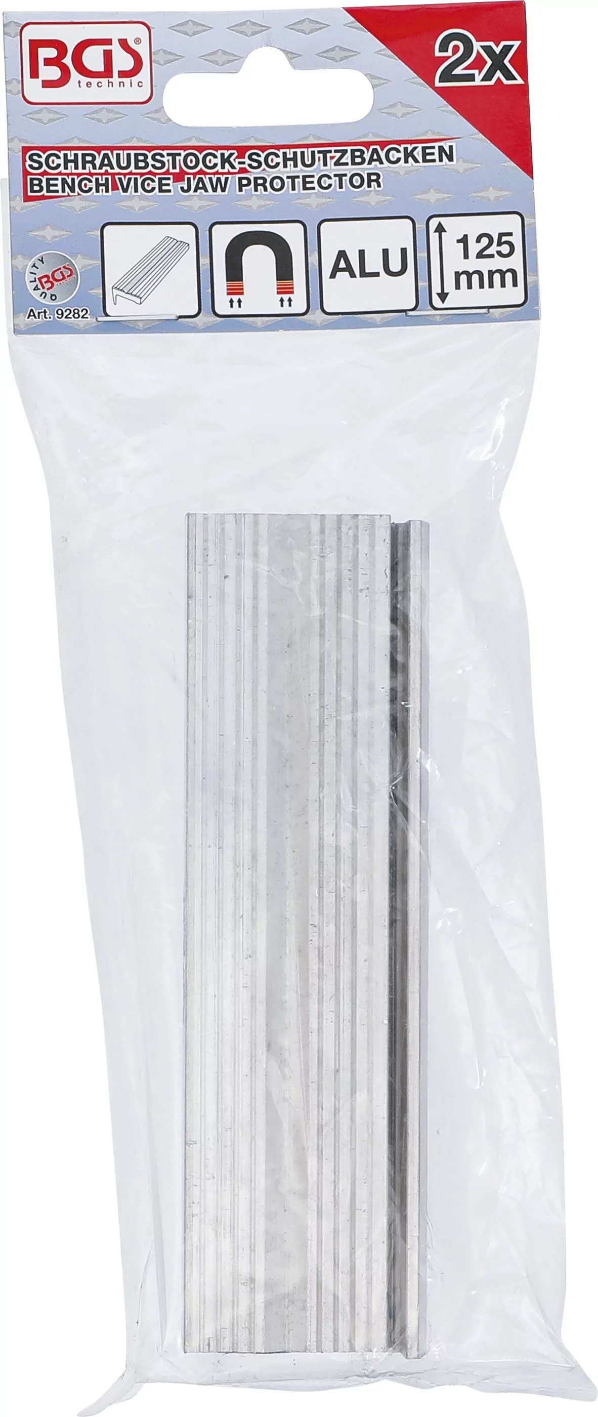 Schraubstock-Schutzbacken | Aluminium | Breite 125 mm | 2-tlg.