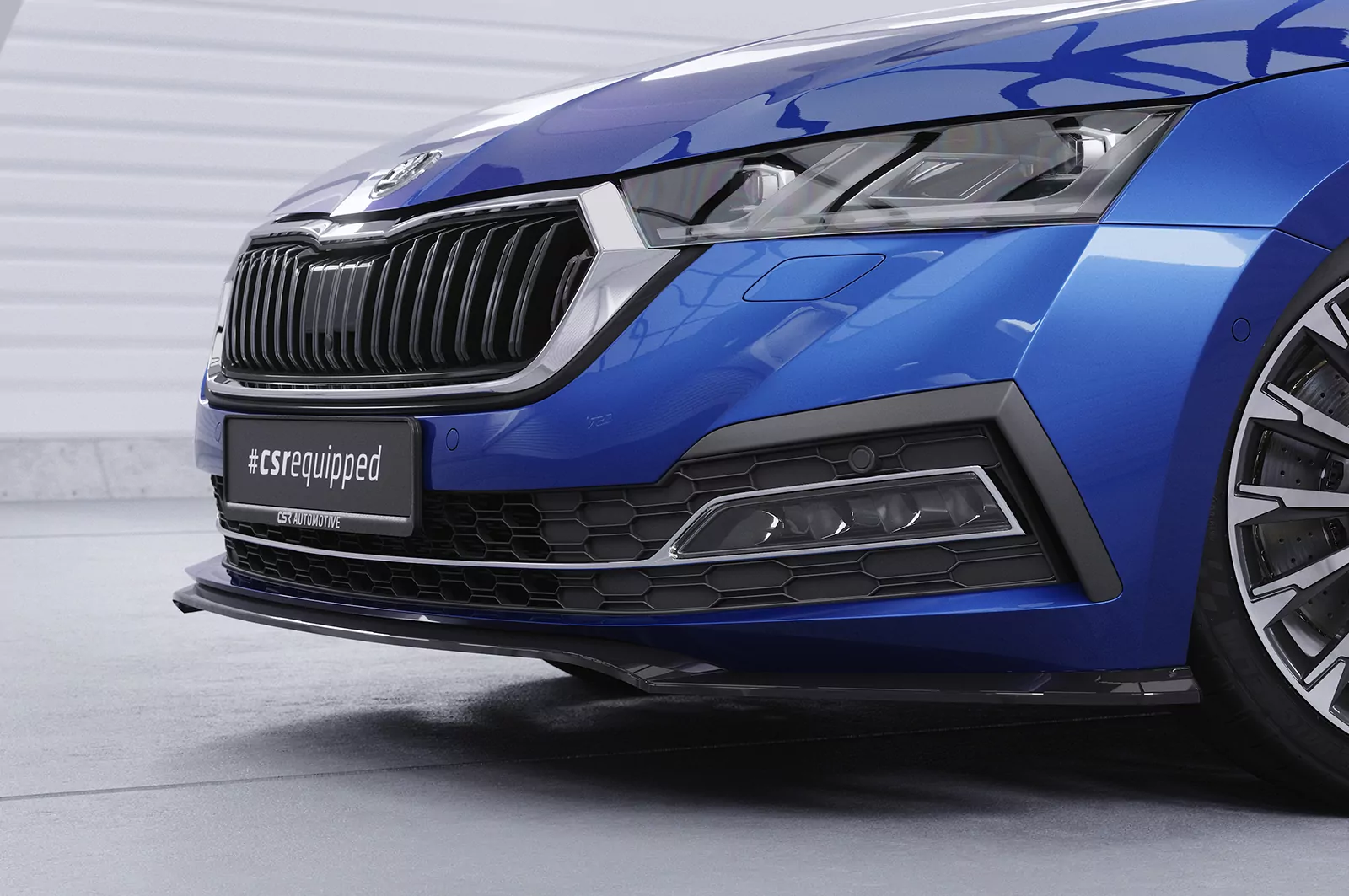 Cup-Spoilerlippe mit ABE für Skoda Octavia 4 CSL501 Schwarz Strukturiert