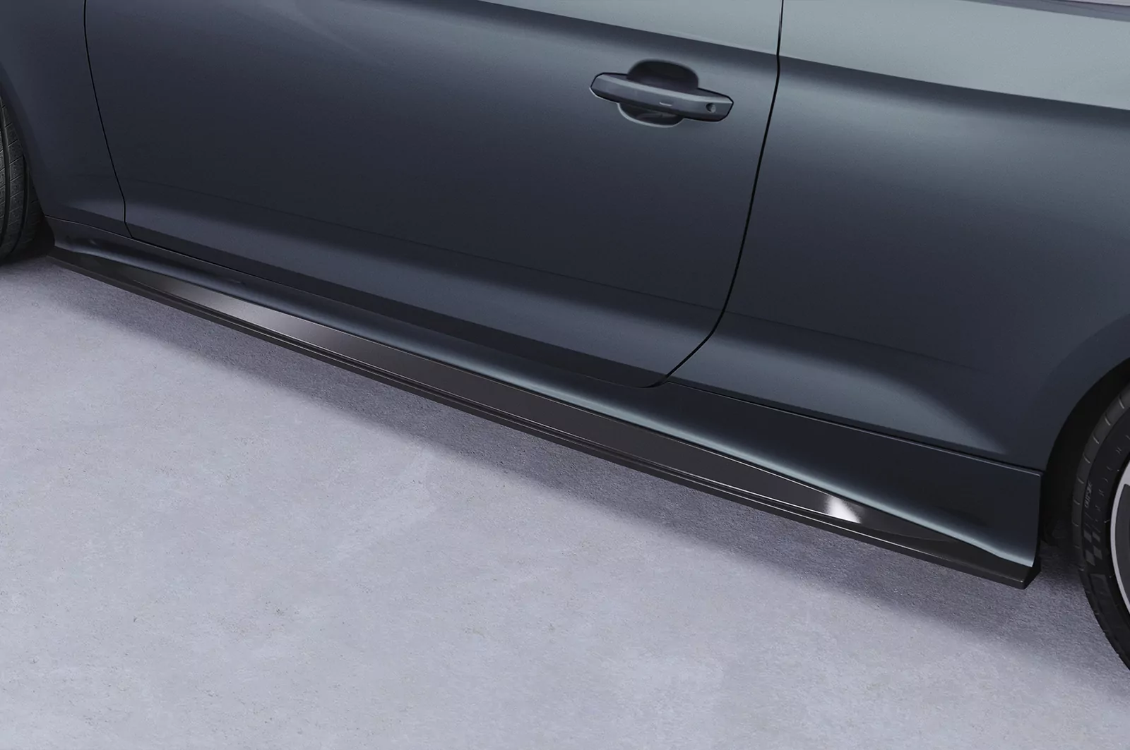 Seitenschweller für Audi A5 (F5) Coupe / Cabrio SS548 Schwarz Strukturiert