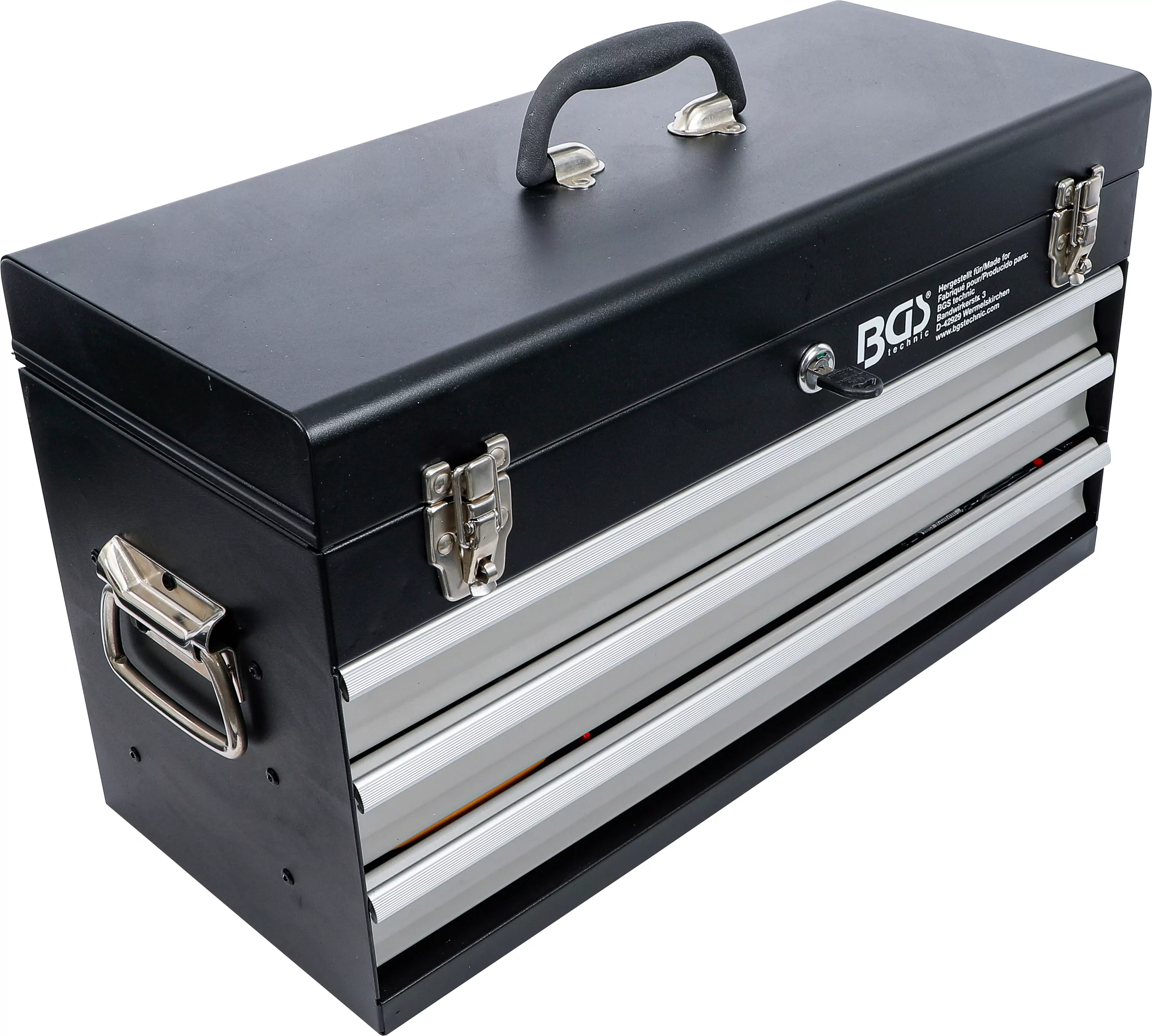 Elektriker-Metall-Werkzeugkoffer | 3 Schubladen | mit 147 Werkzeugen